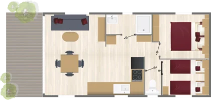 Mobil home Bréhat 8 plan implantation2025 brehat32